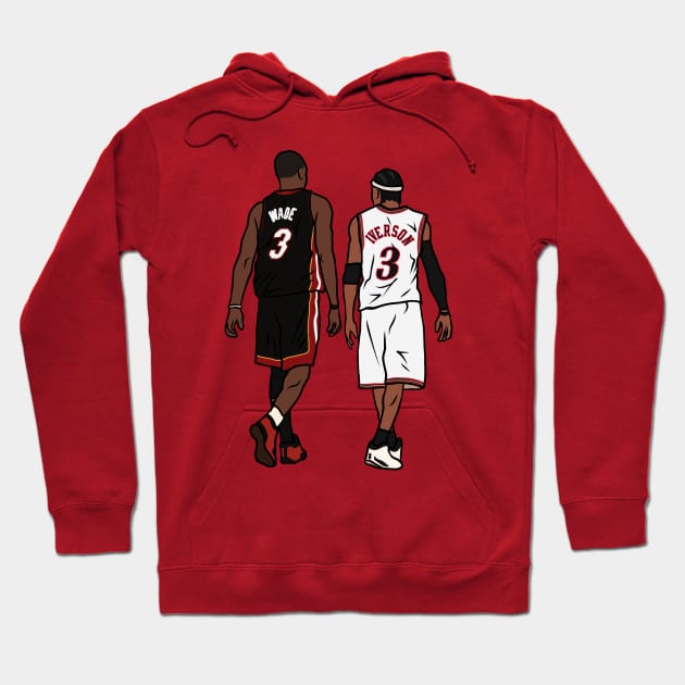 Dwyane Wade and Allen Iverson Hoodie by rattraptees